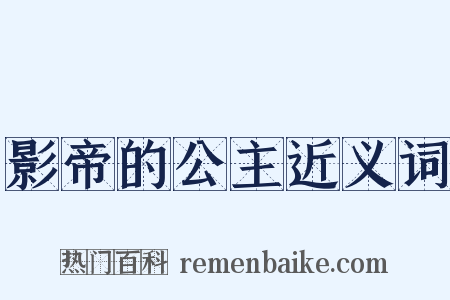 影帝的公主近义词是什么意思的图片